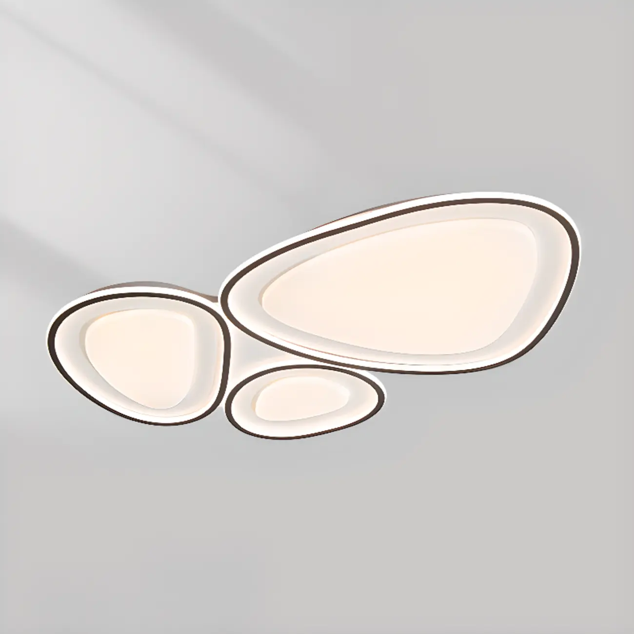 Modern Black-White Flush Ceiling Light with 3 Gear Dimming