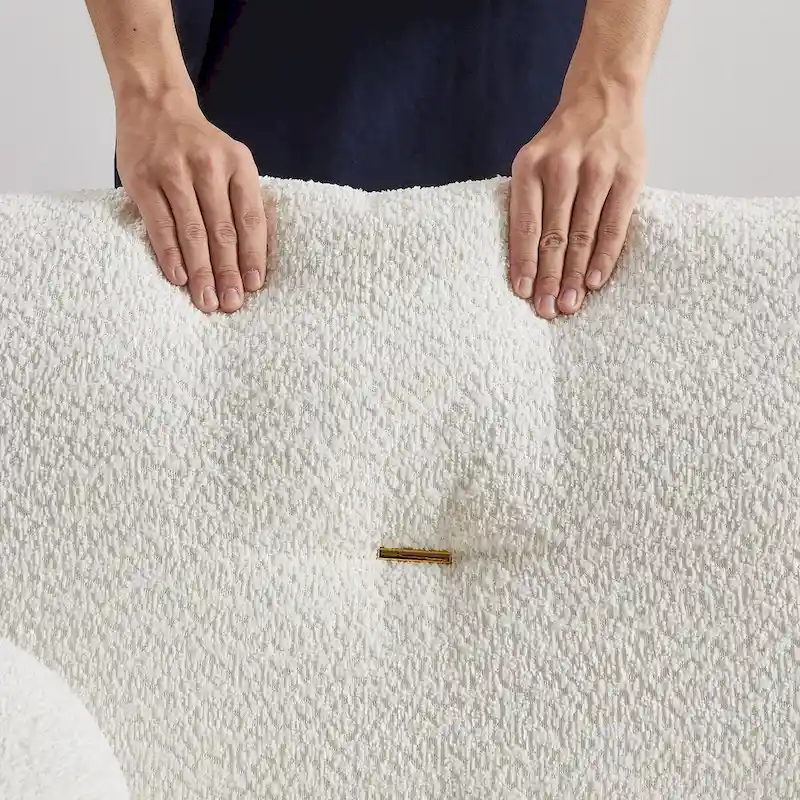 Lamb's wool 2-seater sofa