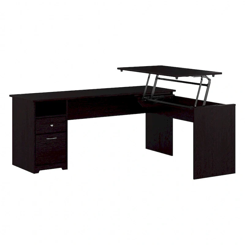 72W 3-position L-shaped Sit to Stand Desk by Bush Furniture