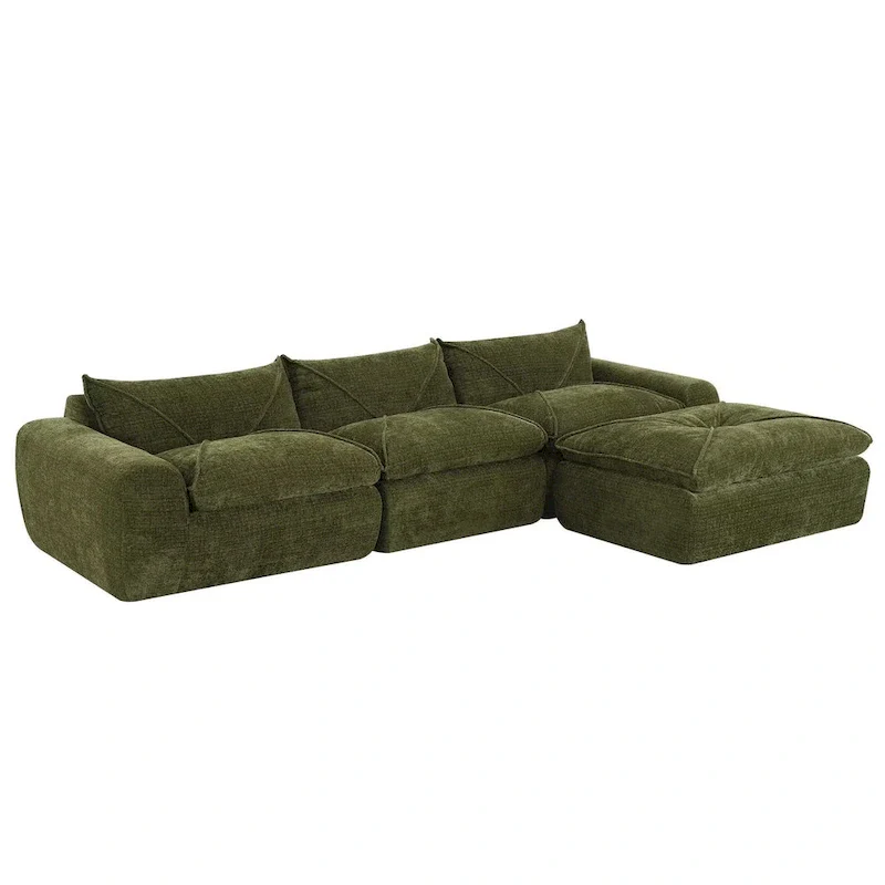 116  Fully Compressed Sofa with High Density Foam,Particle Chenille