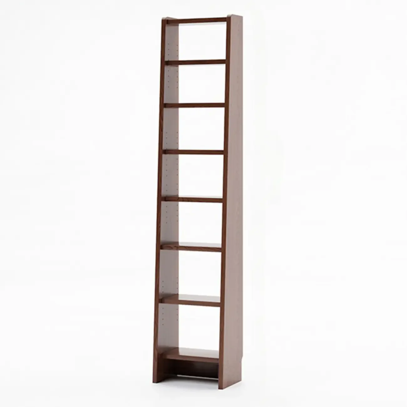 Tall Modern White Wooden Open Vertical Bookcase