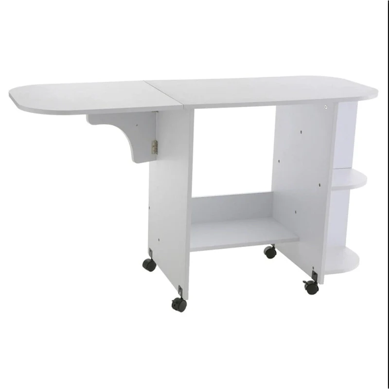SEI Furniture White Folding Sewing Machine Table