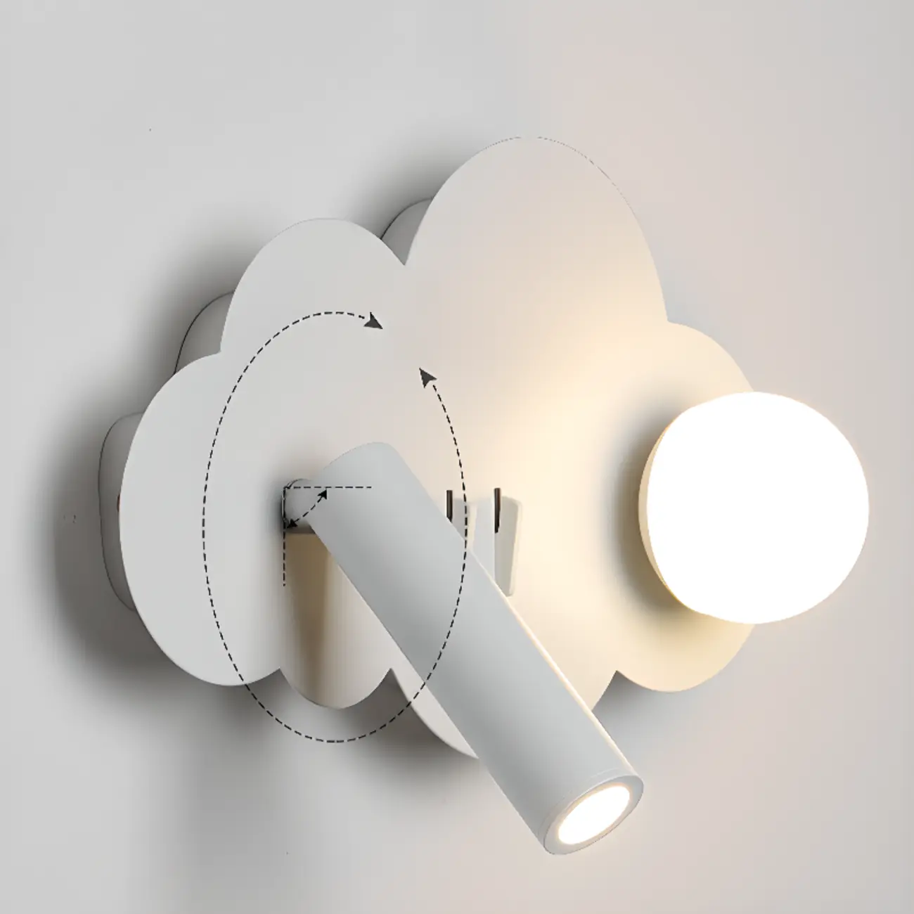 Sleek Adjustable Metal LED Wall Sconce with Acrylic Shade