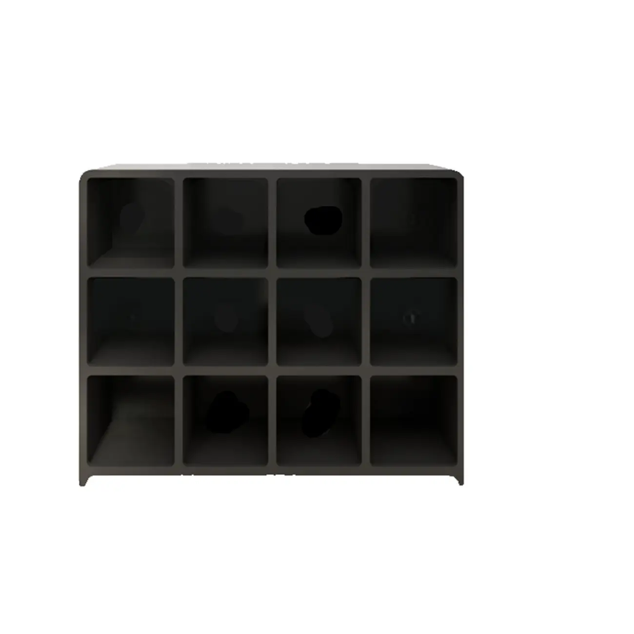 Simple Wooden Closed Back Bookcase in Black