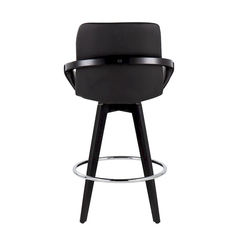 Carson Carrington Pugo Fixed-Height Counter Stool with Black Wood Base (Set of 2)