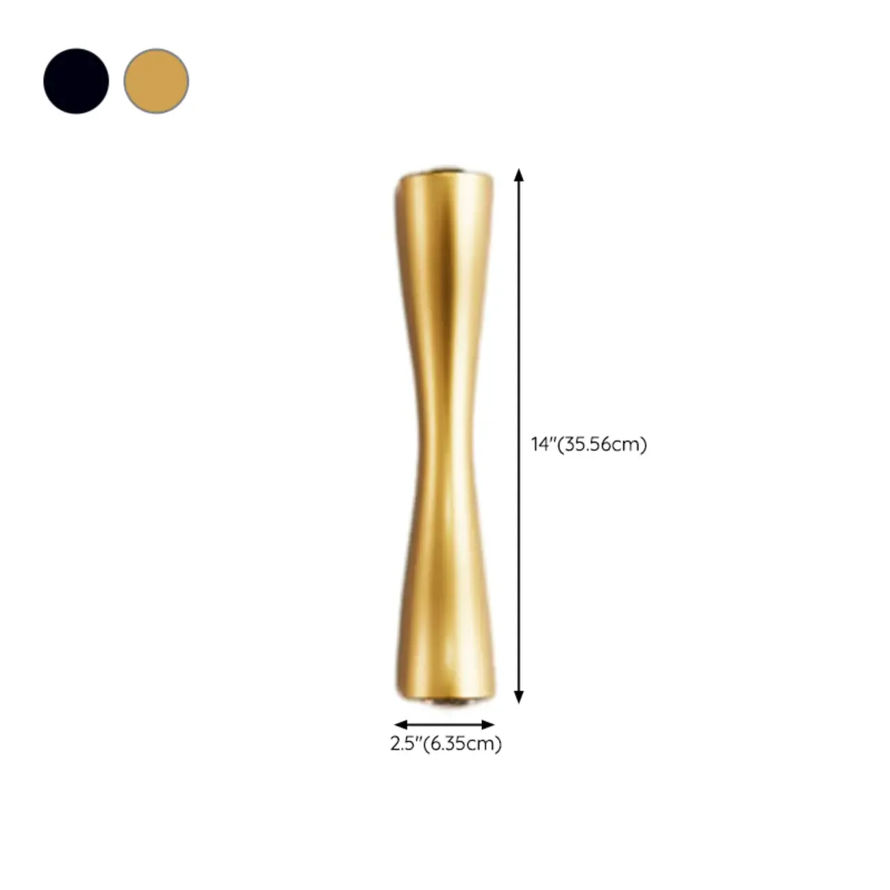 Modern 2-Light Black and Gold Curved Wall Sconce