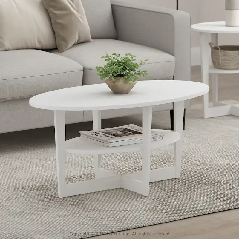 Furinno JAYA Oval Coffee Table