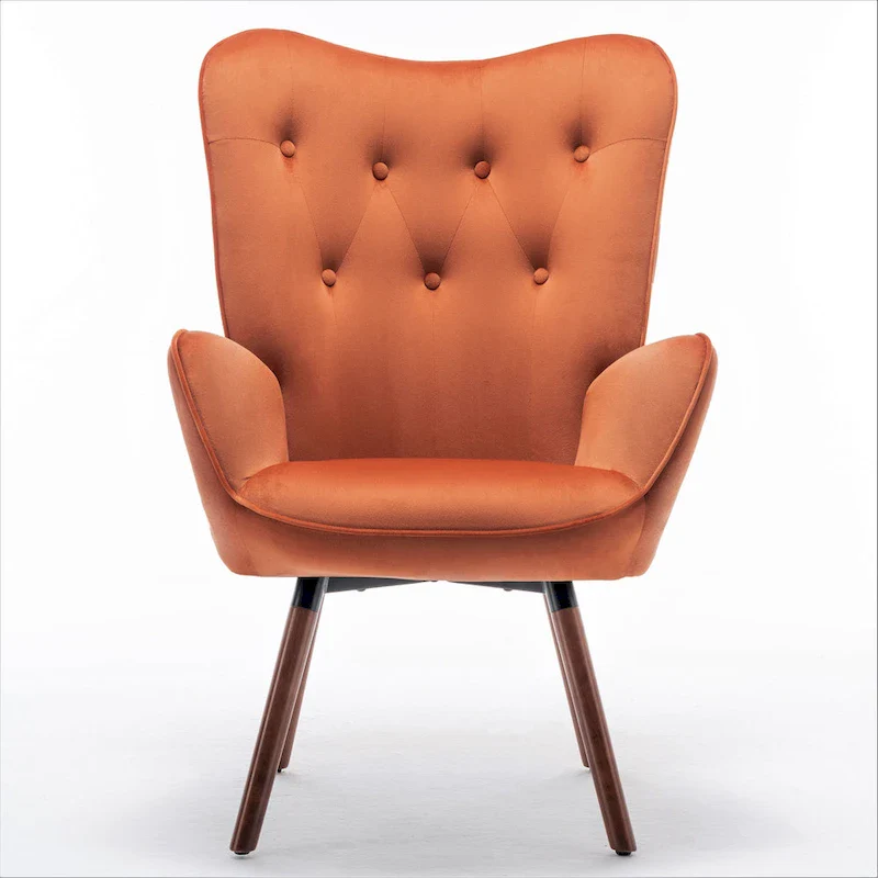 Kreedence 26.38 W Microfiber Flared Arm Accent Chair