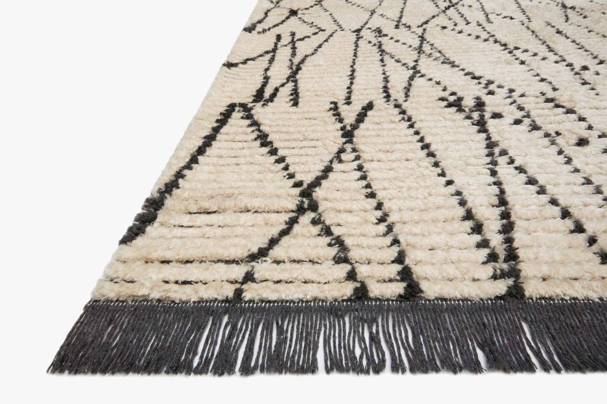Alice Rug Cream/Charcoal Cross Line