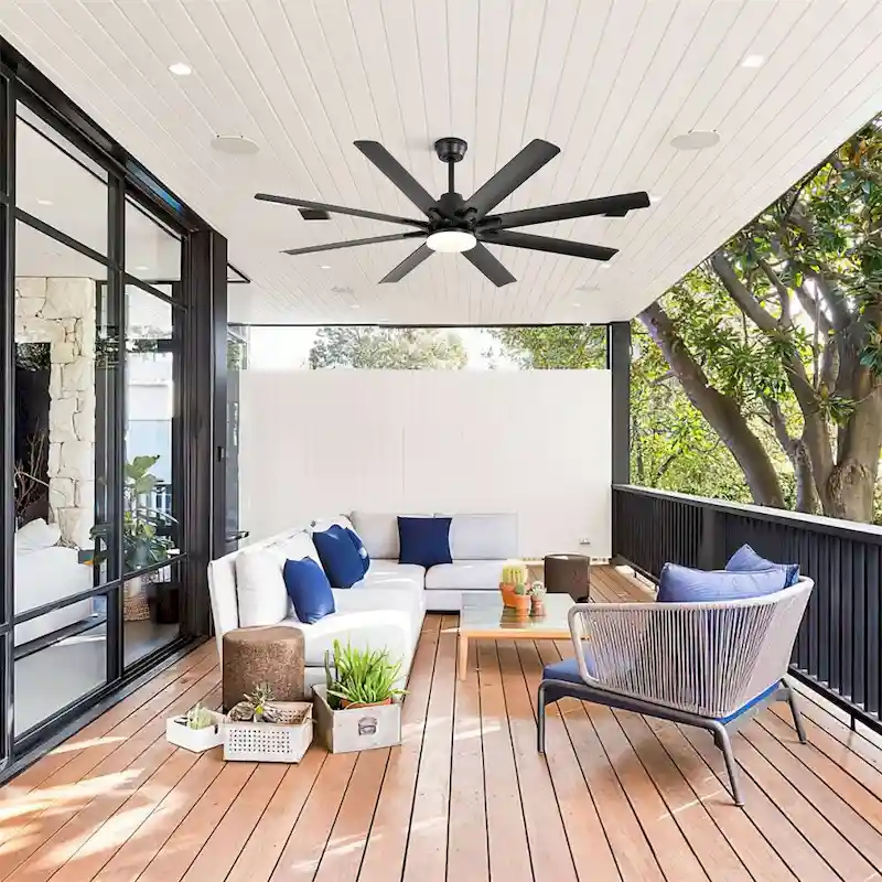 66 Inch Modern Ceiling Fan with Dimmable Led Light Remote Control