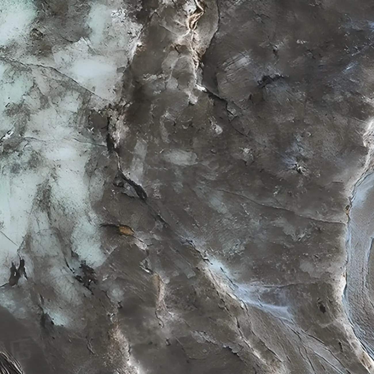 Black C-shaped Round Marble Top Living Room Side Table