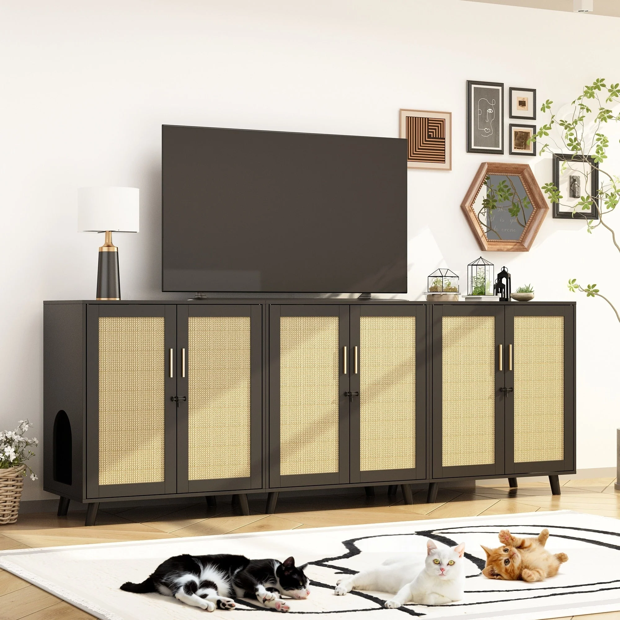 Litter Box Enclosure Cat Litter Box Furniture End Table Sofa Tbale