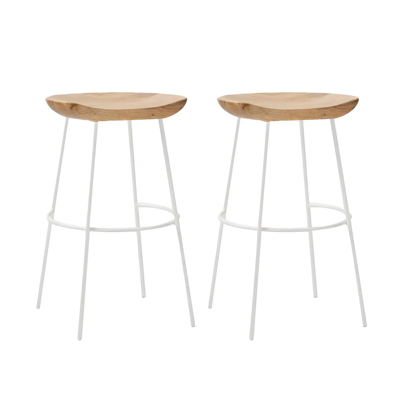 Modern Solid Wood Counter Height Bar Stools