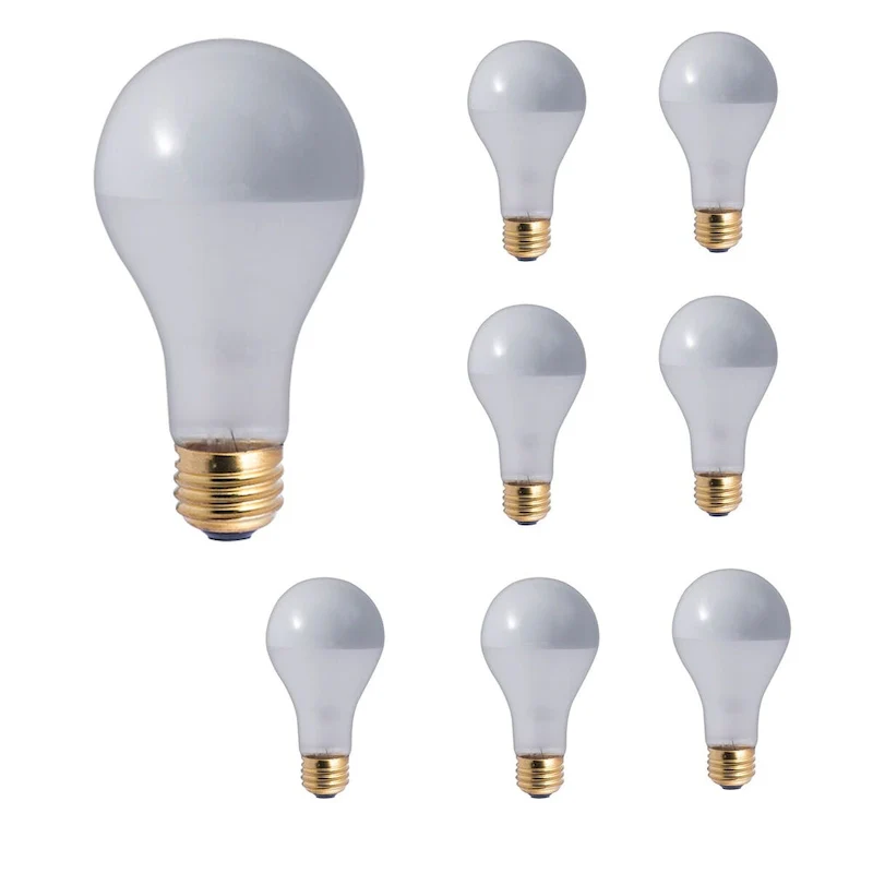Bulbrite Pack of (8) 100 Watt Dimmable Inside Frost Silver Bowl A21 Medium (E26) Incandescent Bulb - 100 Watt