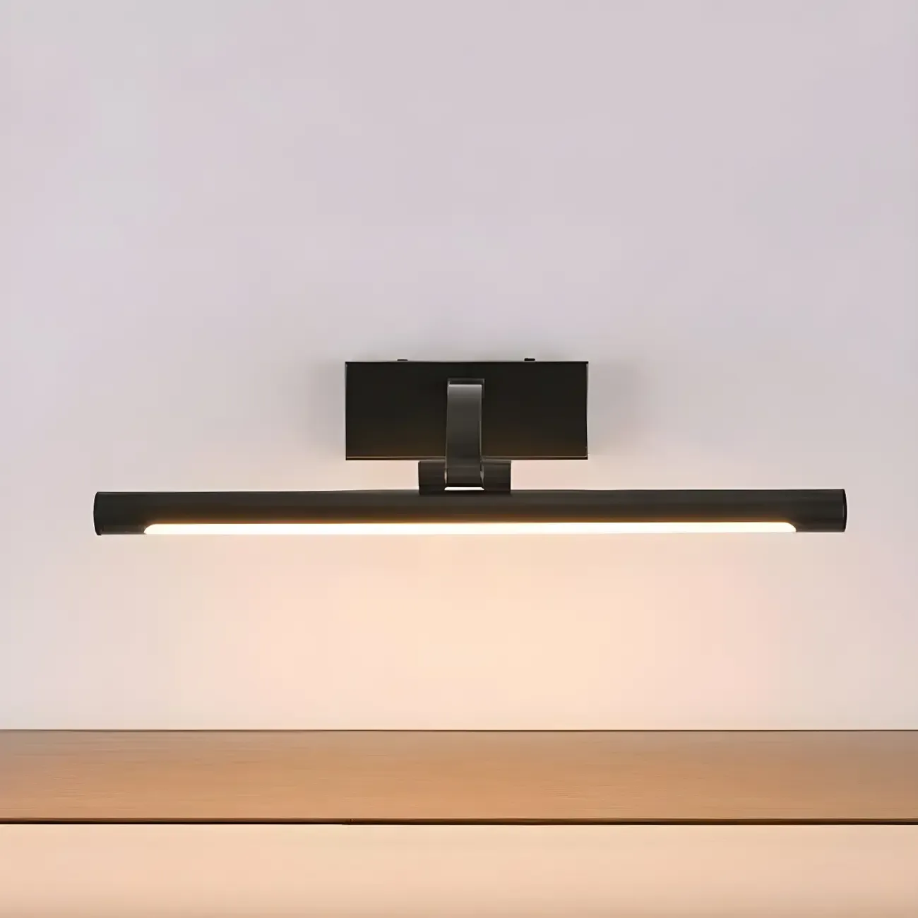 Modern Black Cylinder LED Wall Lamp with Acrylic Shade