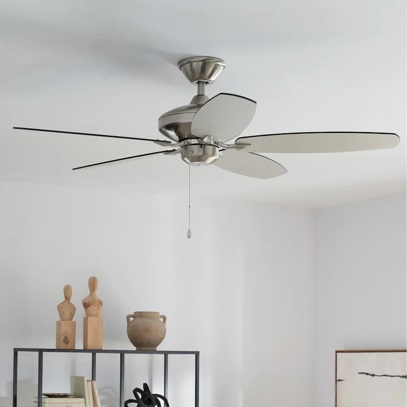 Kichler Renew Energy Star Qualified 52 inch Ceiling Fan Brushed Stainless Steel with Reversible Blades