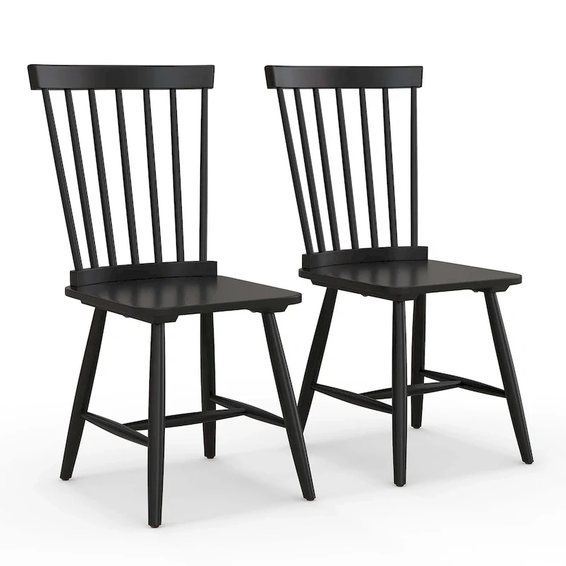 Costway Windsor Dining Chairs Set of 2 Armless Spindle Back Solid - See Details