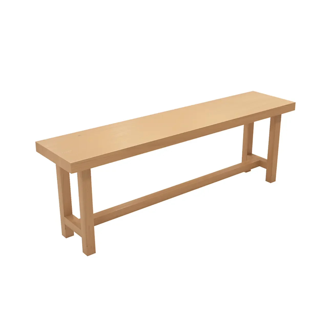 Modern Natural Solid Wood Bar Table with Footrest