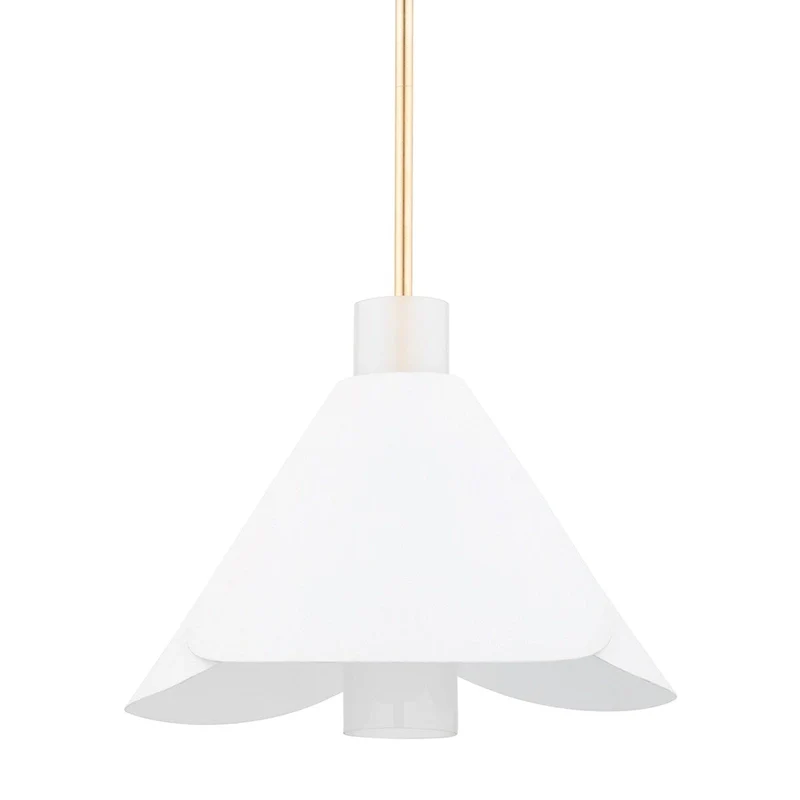 Dawson - 1 Light Pendant - Gold Leaf/White Plaster