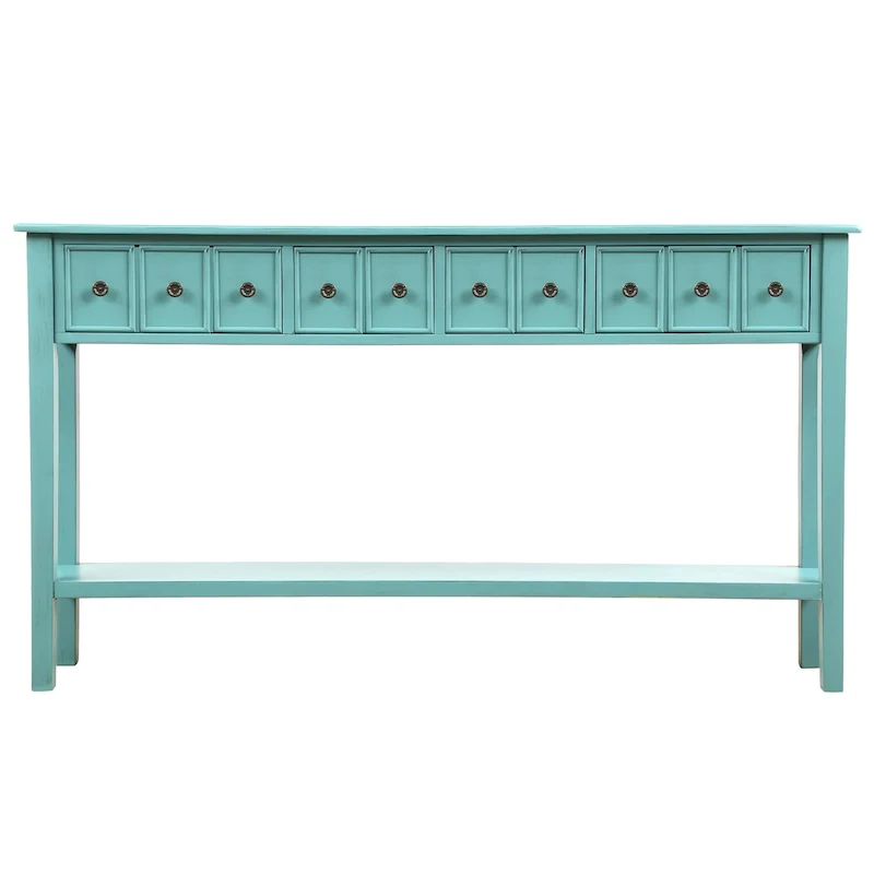 Harper & Bright Designs Rustic 4-drawers Long Entryway Console Table