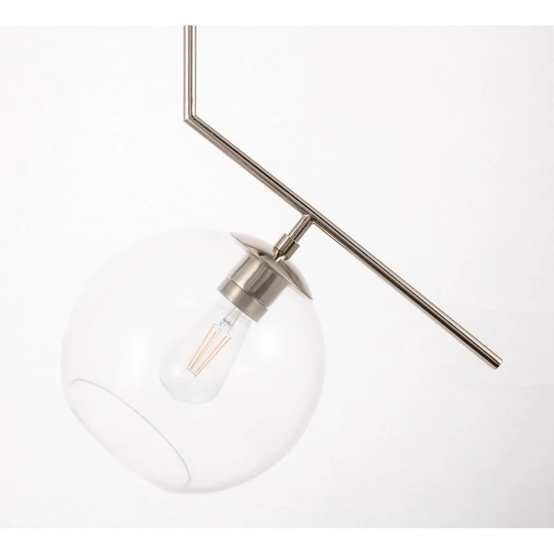 Bastina 10-Inch 1-DownLight Clear Glass Pendant