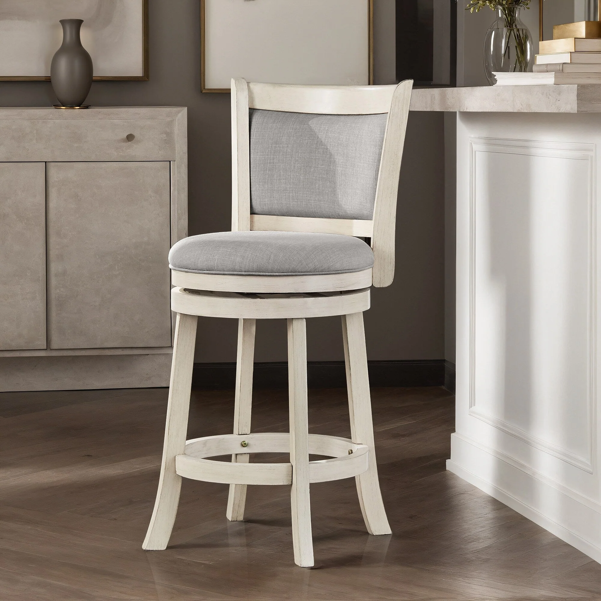 Rovinj Upholstered Back Swivel Stool