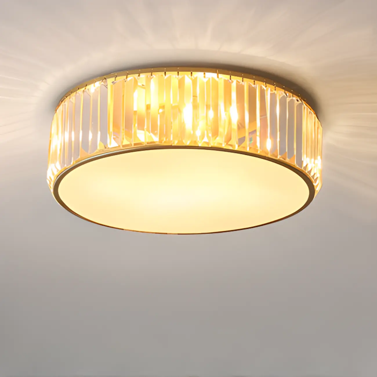 19 to 20 Inch Crystal Ceiling Light for Modern Living Room