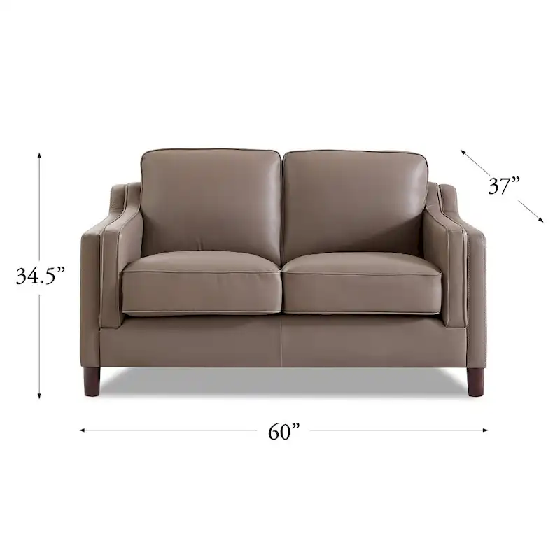Hydeline Bella Top Grain Leather Sofa Set, Sofa and Loveseat