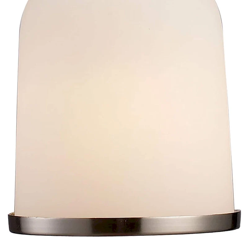 Elk Home Brooksdale Satin Nickel With White Glass 1 Light Pendant