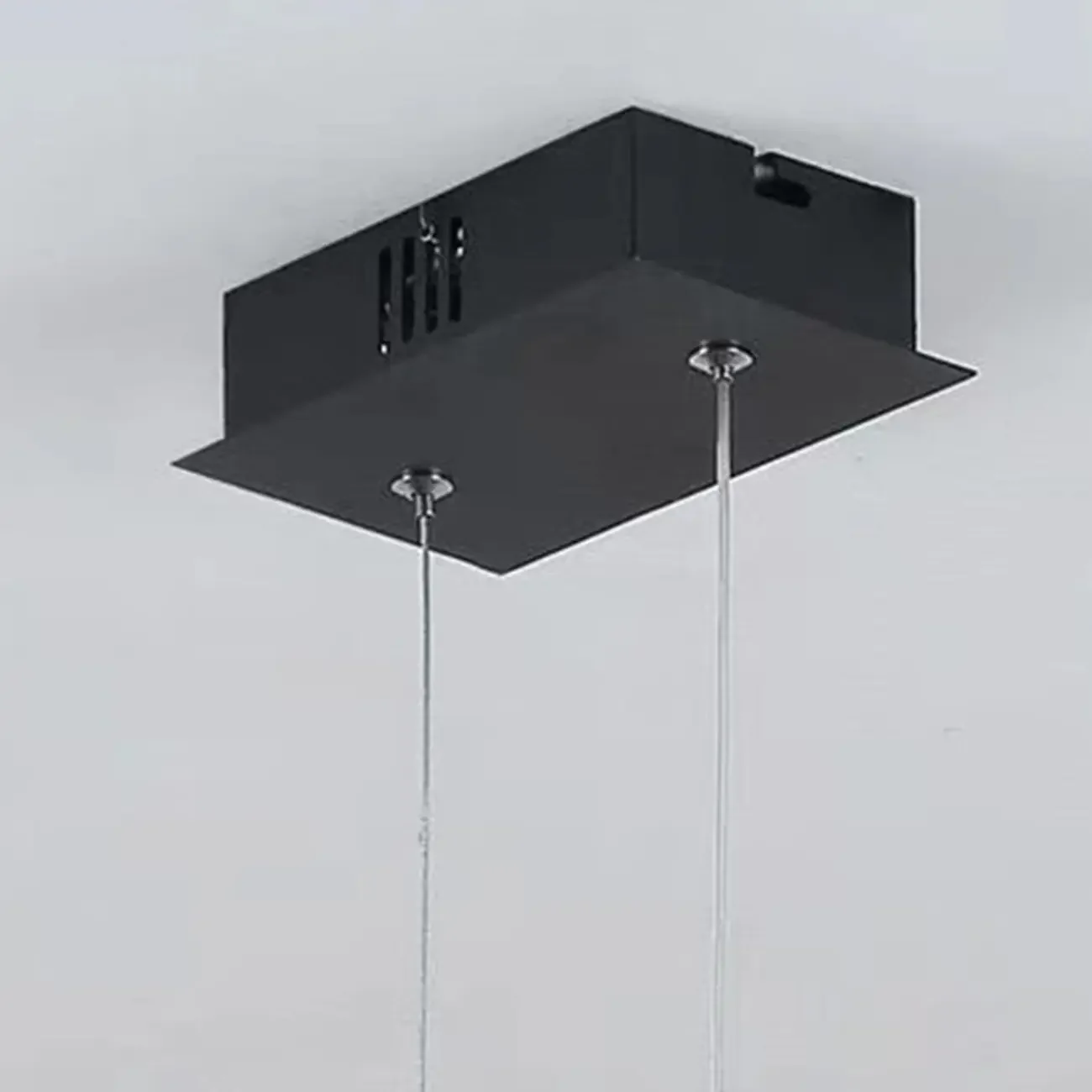 Black Linear Silica Gel Island Pendant Light Arch Shaped LED