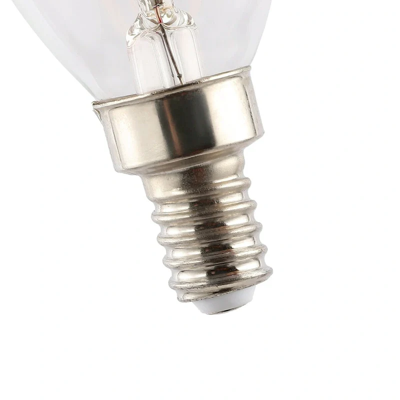 Classic Non-Dimmable C35-4W LED Edison Glass Bulbs with E12 Base, 80+ CRI, Warm White 2700K, Clear (Pack of 6) by JONATHAN Y