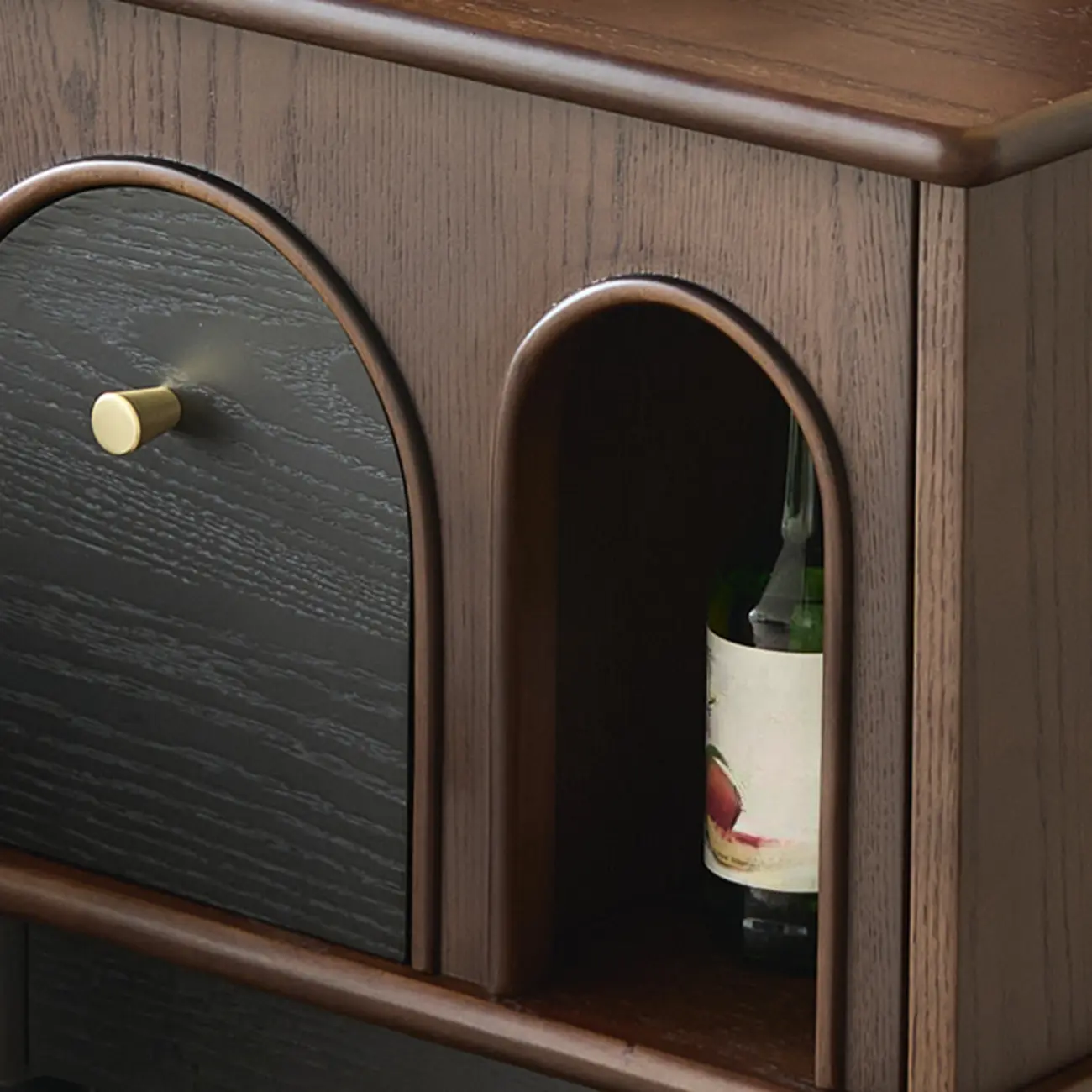 Tall Traditional Brown Wooden Rectangular Side Table