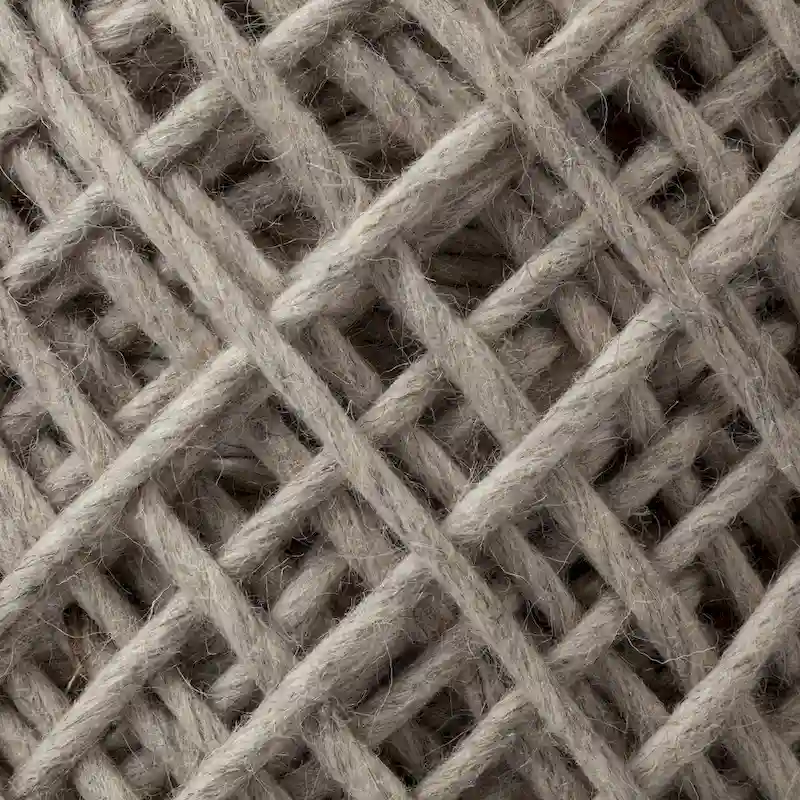 Mercana Allium Brown Woven Wool Round Pouf