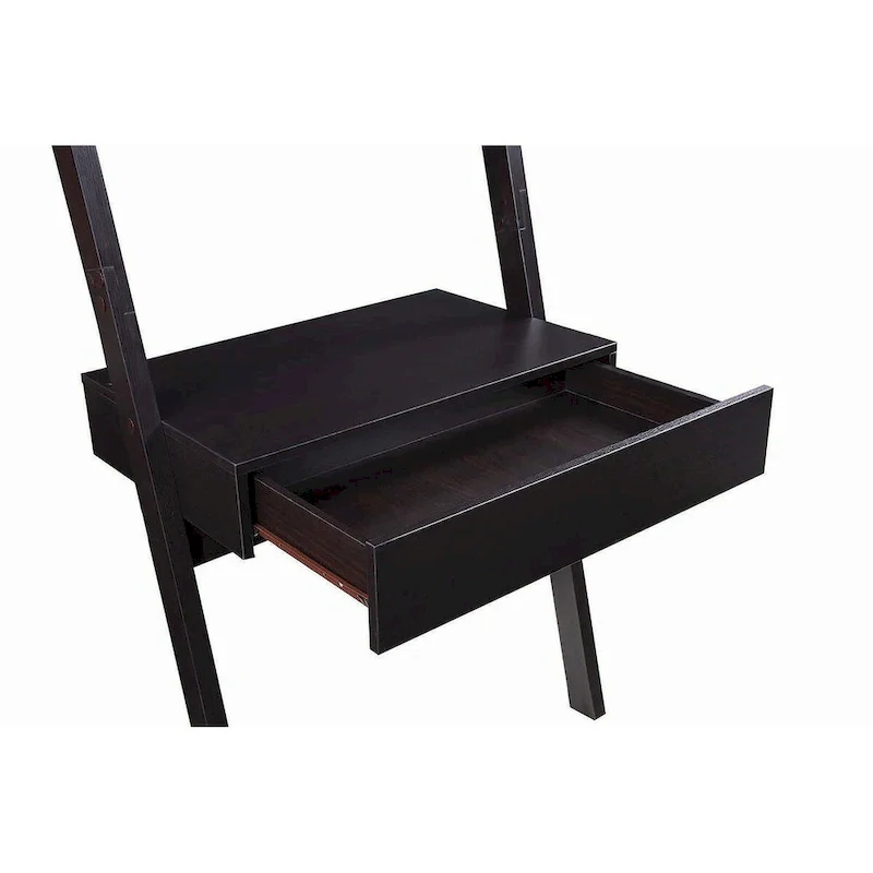 2-Sheif Ladder Desk with Drawer in Cappuccino
