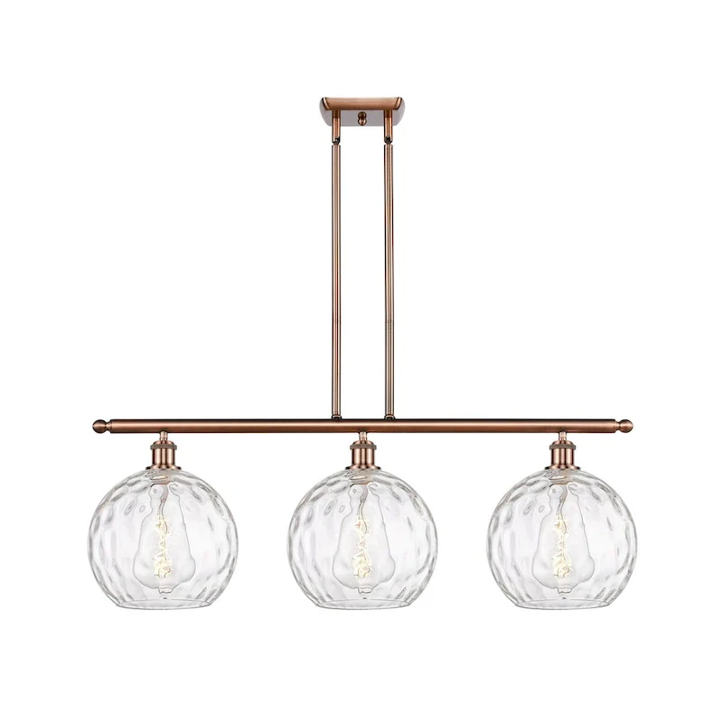 Innovations Lighting Athens Water Glass 3 Light 37  Stem Hung Island Light
