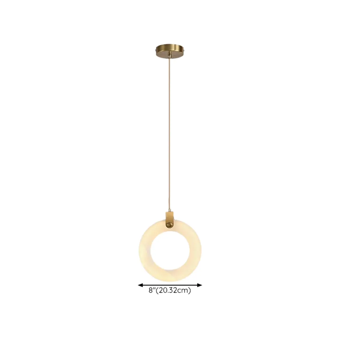 Adjustable Gold Metal Circle Hanging Pendant Light