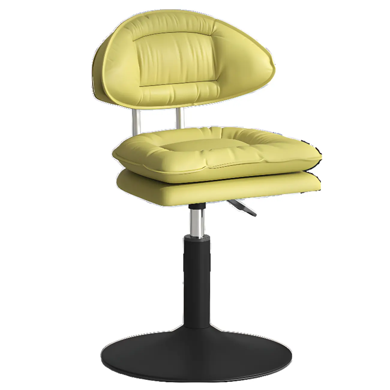 Modern Low Back Bar Chair Adjustable Swivel PU Leather