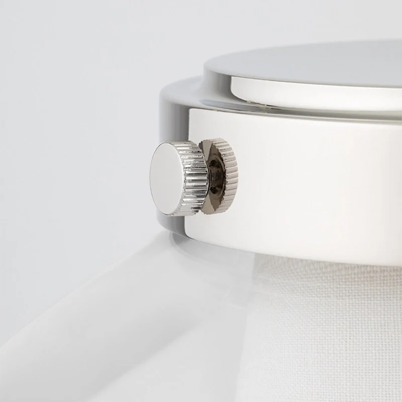 Mitzi by Hudson Valley Sasha 15-inch LED Pendant with Clear Glass Outer, White Belgian Linen Inner