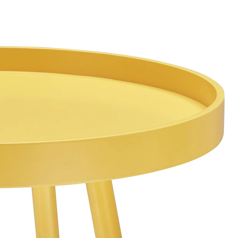 Marcella Paint-Dipped Round Tray-Top Side Table by iNSPIRE Q Modern