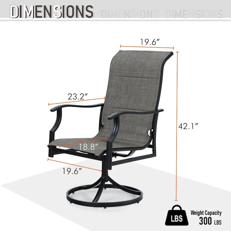 MAISON ARTS Patio Dining Chairs Set of 2