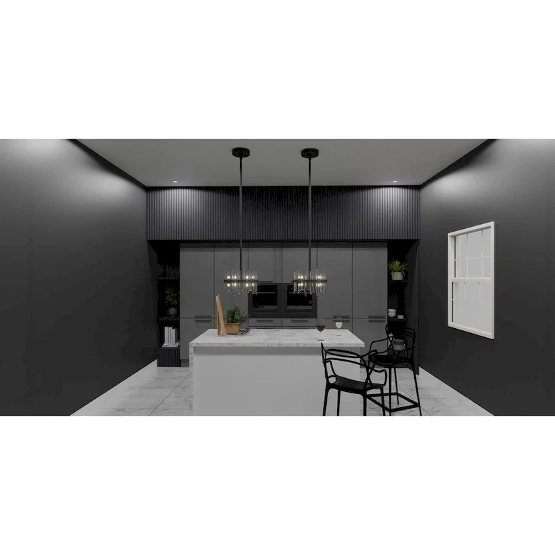 Regal 8-Light Matte Black Pendant Light