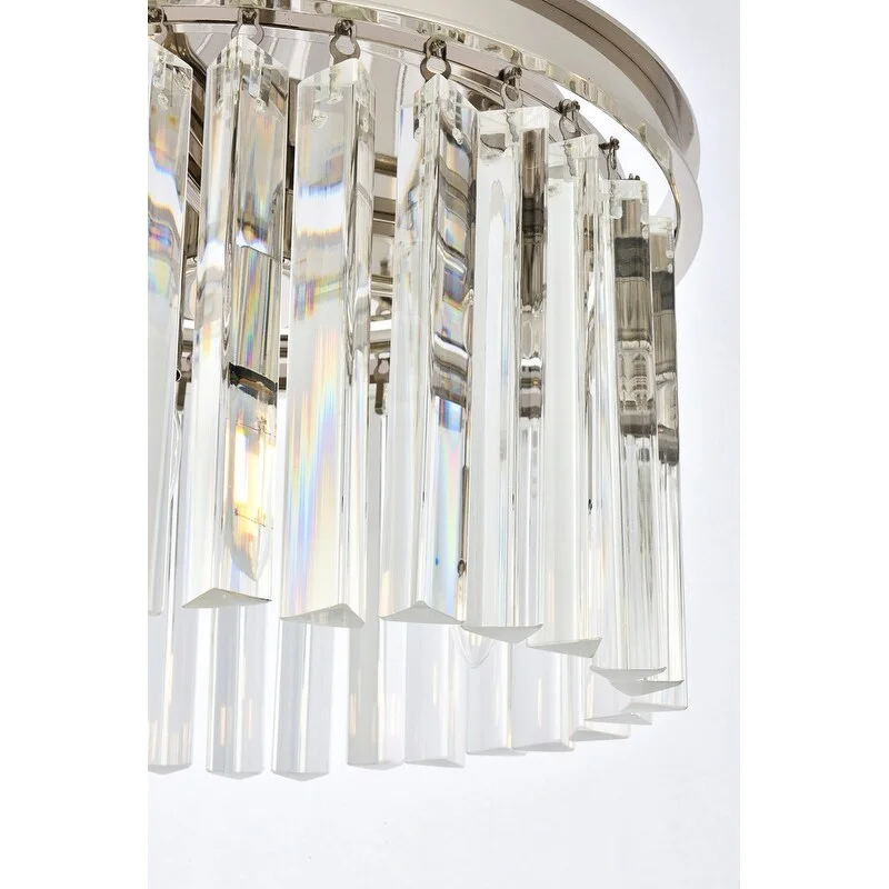 Royce Edge 3-Light Polished Nickel Pendant