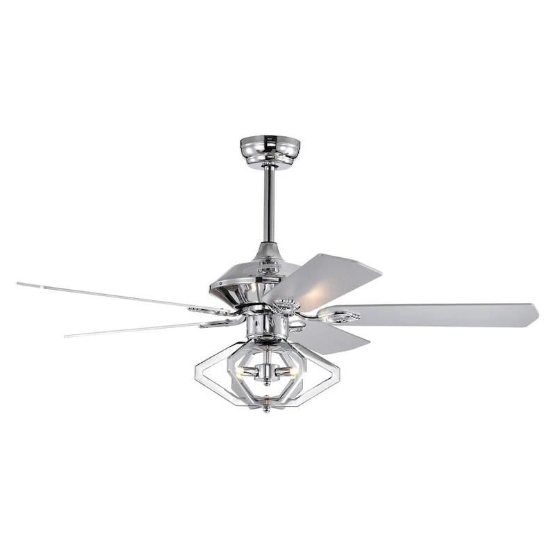 3 Speed Crystal Ceiling Fan with Remote and Reversible Blades