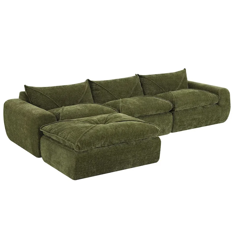 116  Fully Compressed Sofa with High Density Foam,Particle Chenille