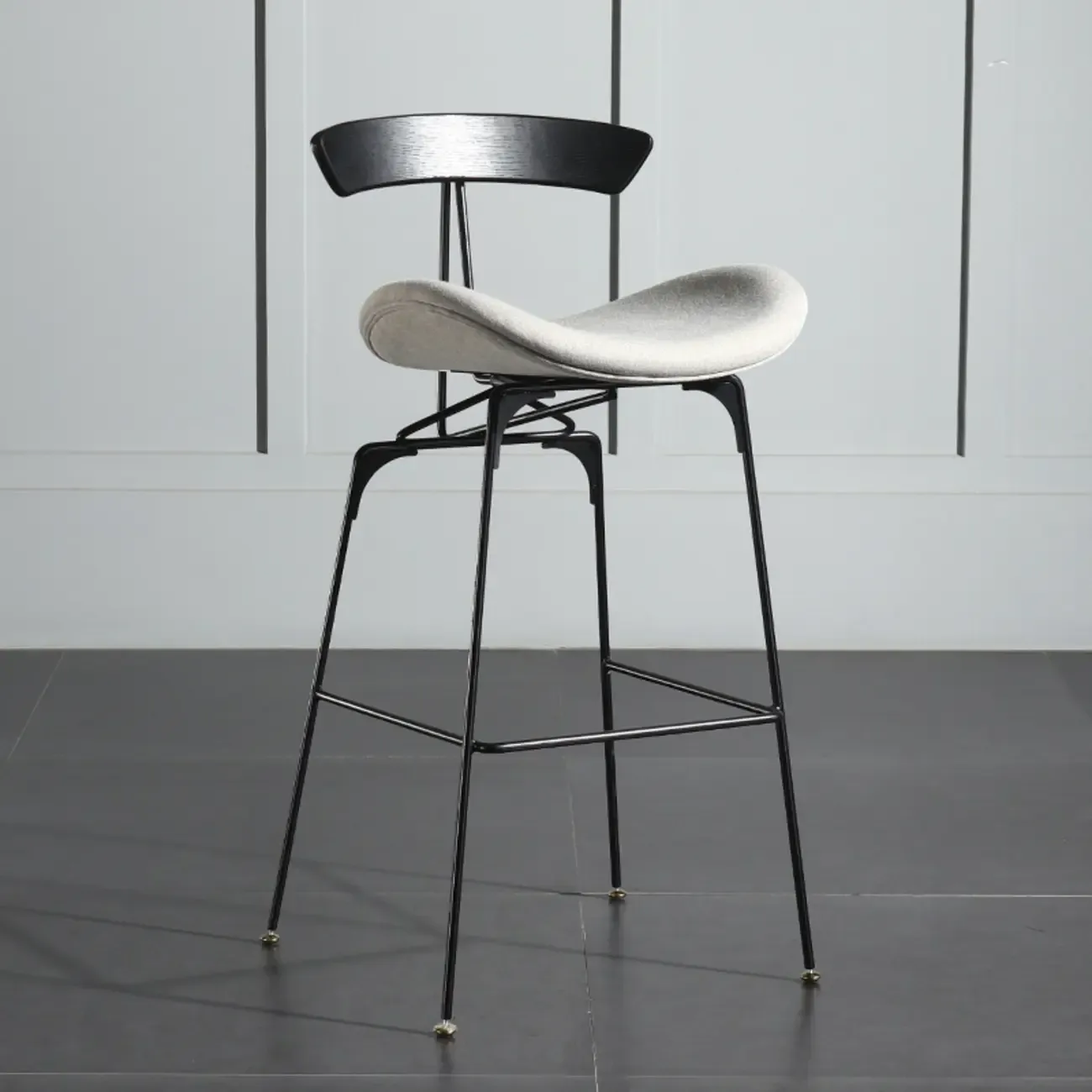Modern Saddle Genuine Leather Low Back Bar Stool