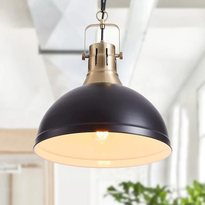 1-Light Bowl Metal Frame Pendant Lighting - 13.8 D4.3 W74.4 H(Adjustable)