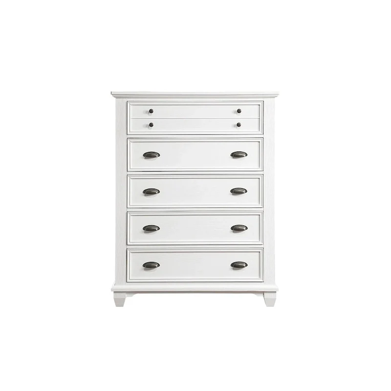 Leo 6 Piece White Modern Panel Bedroom Set