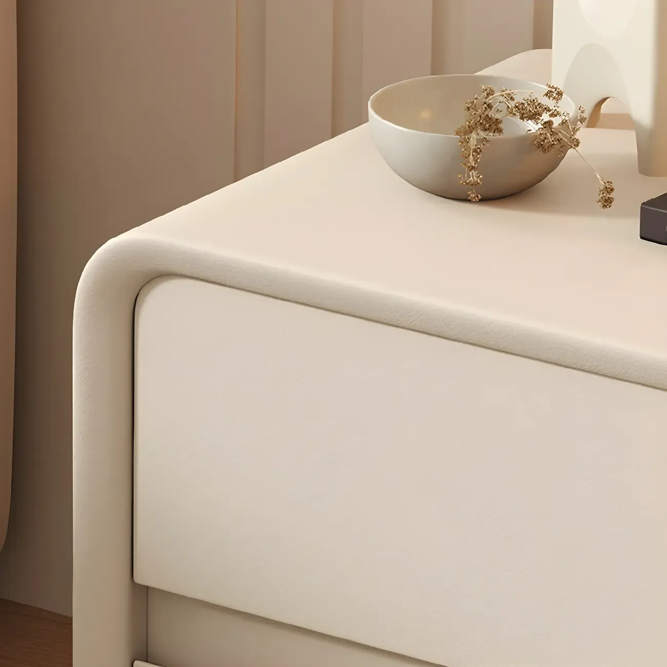 Scandinavian Wood Narrow Bedside Cabinet