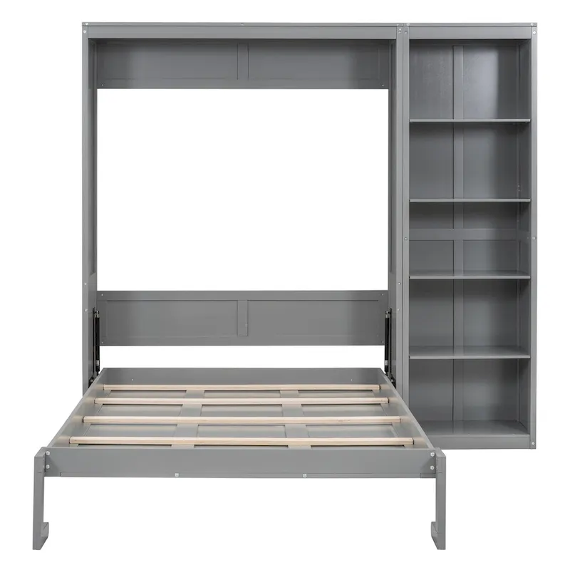 Merax Murphy Bed Wall Bed with Shelves