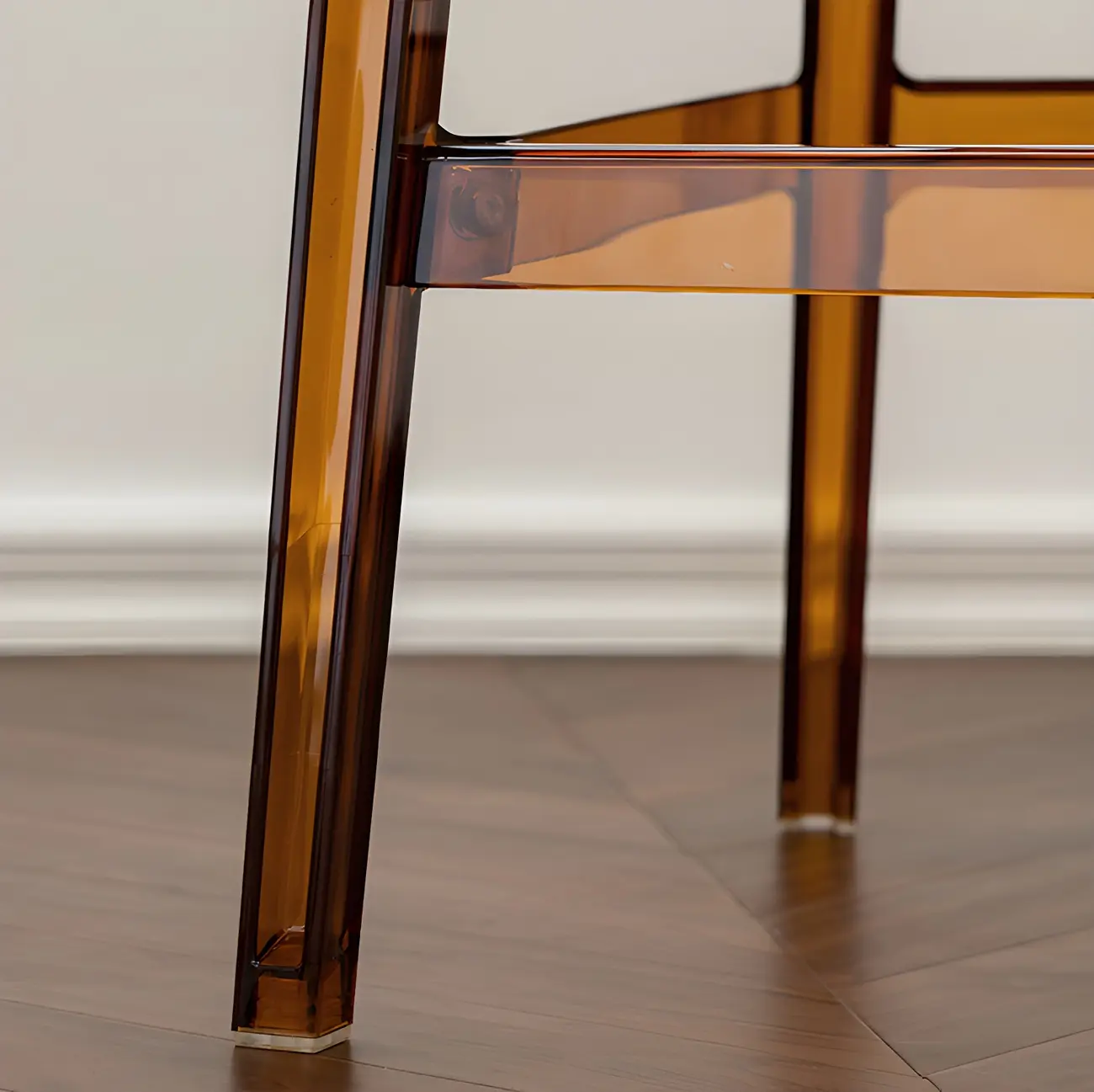 Modern Acrylic Transparent Stylish Rectangle Bar Stool